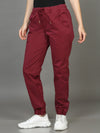 Plus Size Women Dark Mauve Joggers