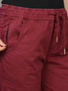Plus Size Women Dark Mauve Joggers