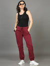 Plus Size Women Dark Mauve Joggers