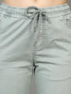 Plus Size Women Mineral Green Joggers
