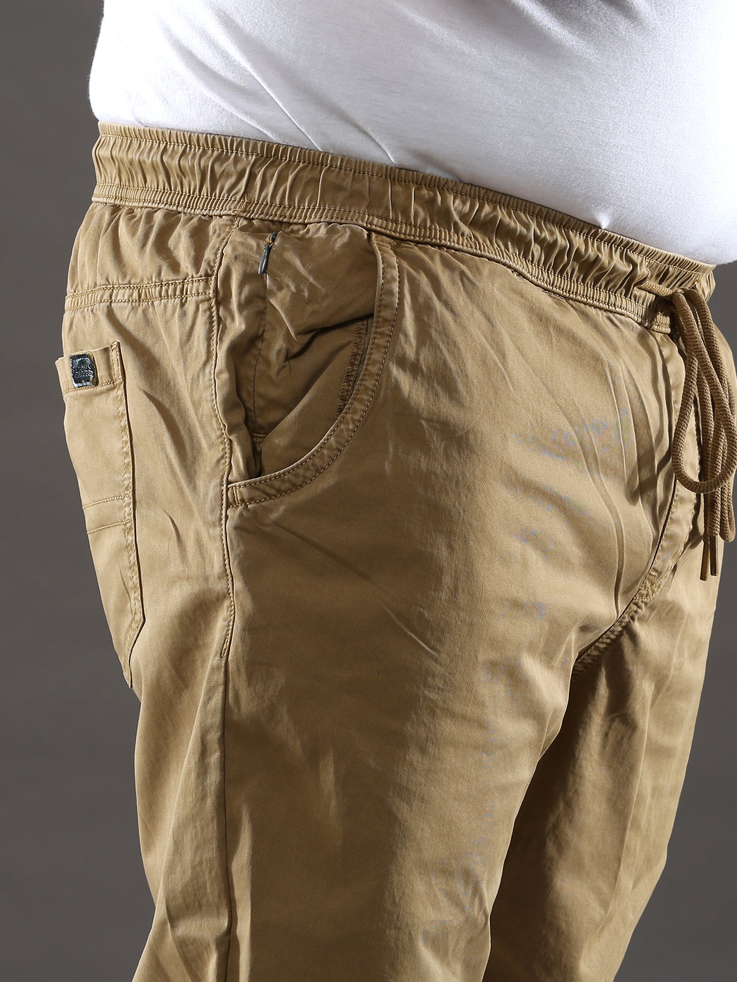 Plus Size Pastel Brown Jogger