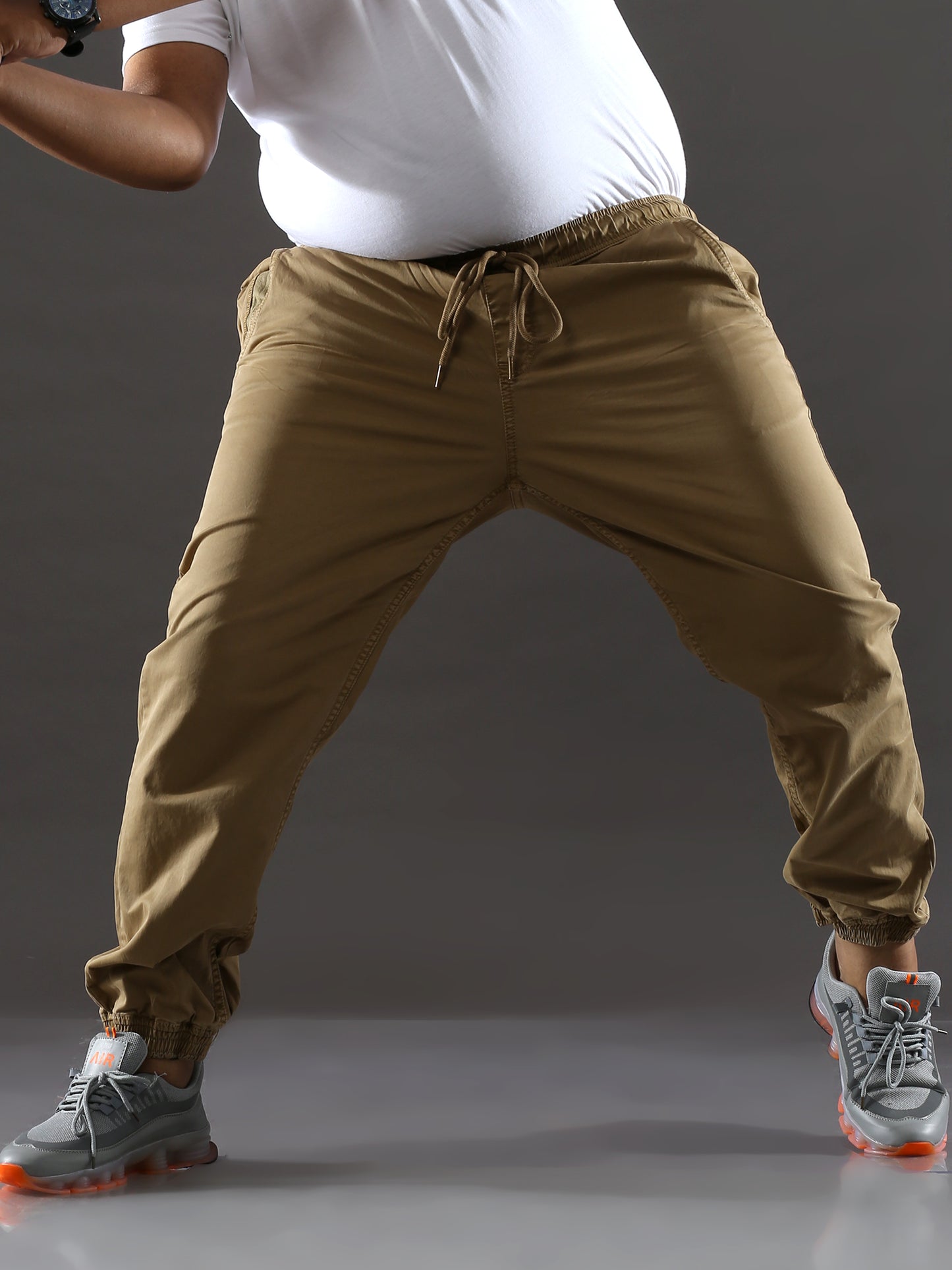 Plus Size Pastel Brown Jogger