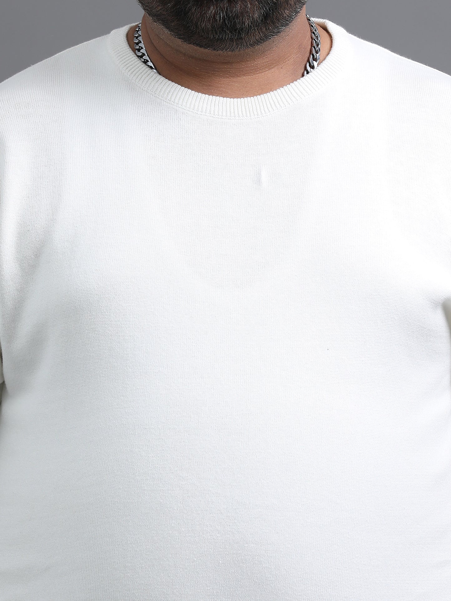 Yellow Knitted Half Sleeve Cotton T-Shirts
