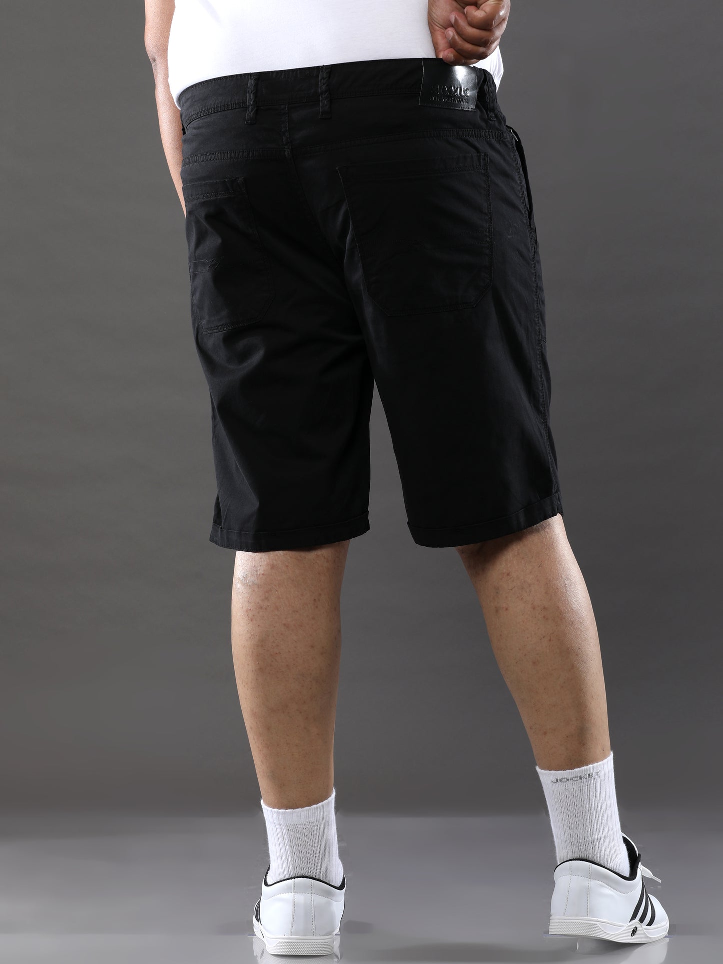 Plus Size Smoky Black Shorts