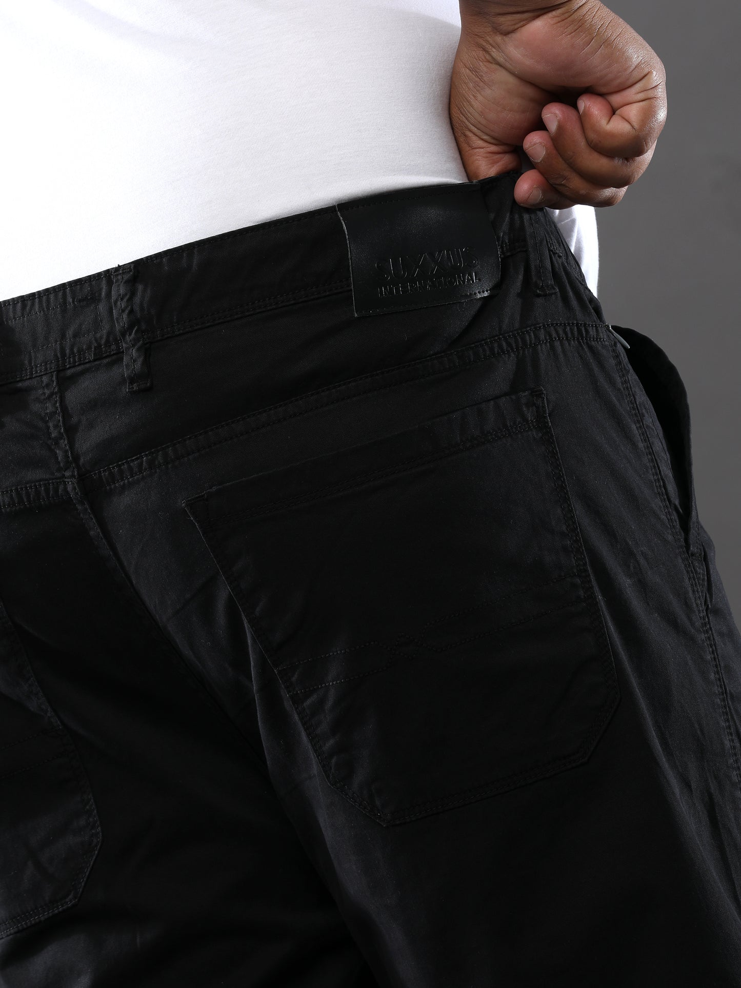Plus Size Smoky Black Shorts