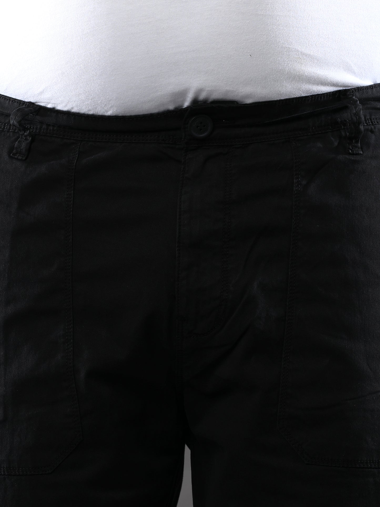 Plus Size Smoky Black Shorts