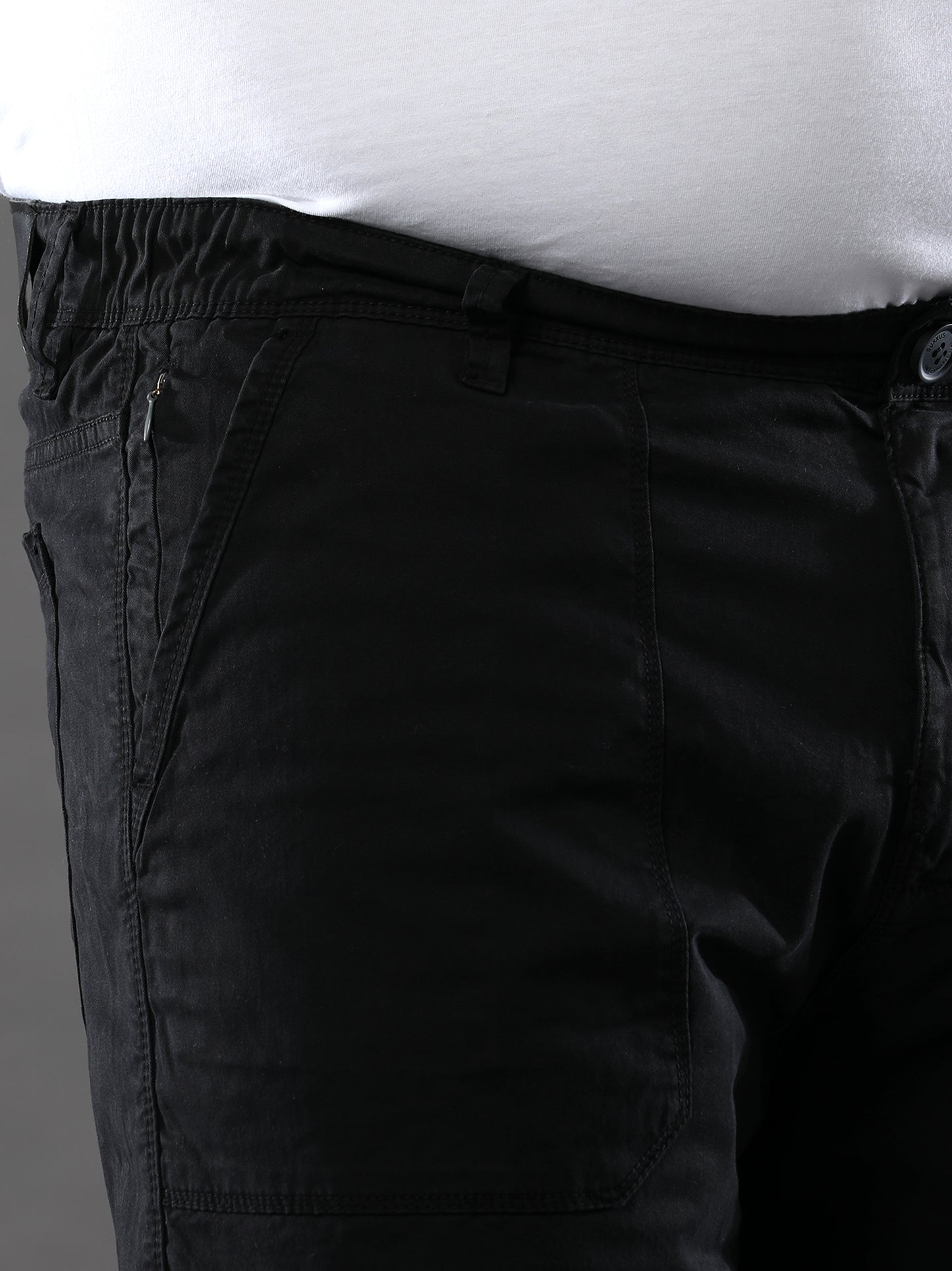 Plus Size Smoky Black Shorts