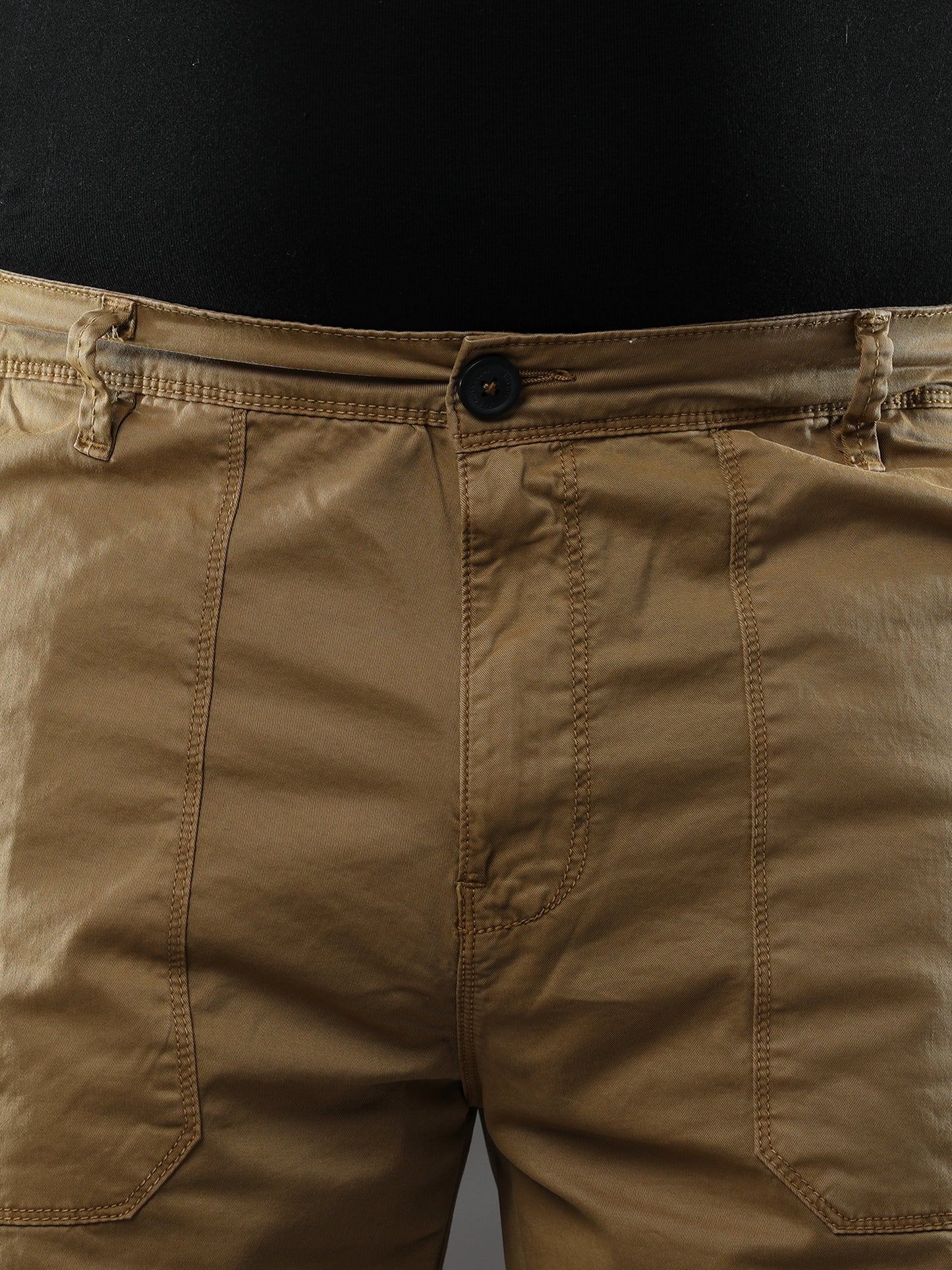 Plus Size Pastel Brown Shorts
