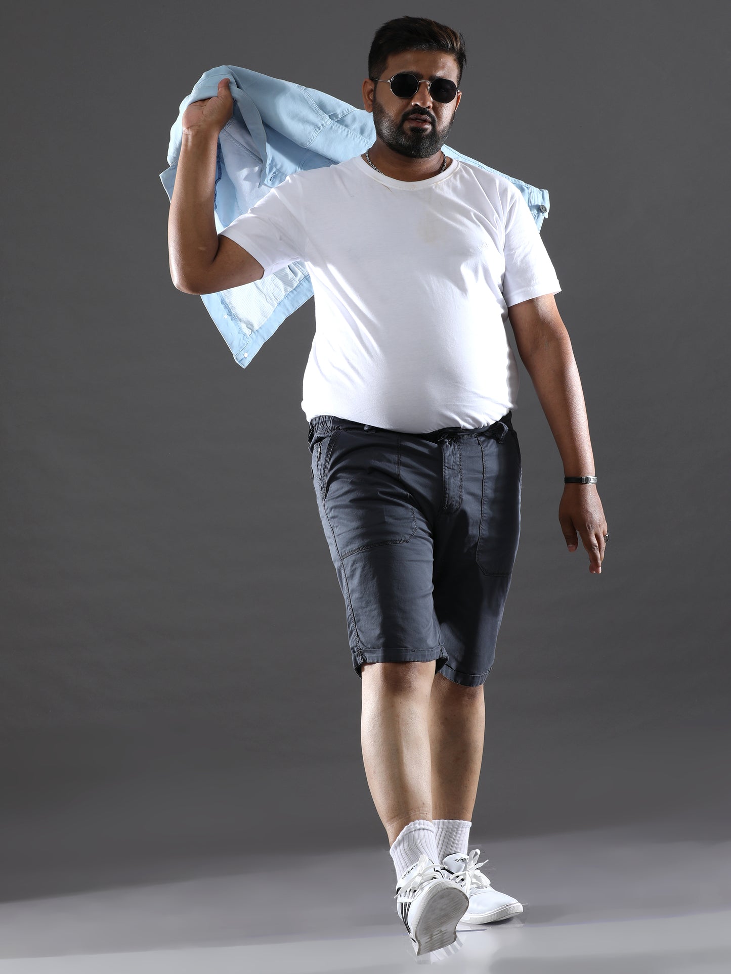 Plus Size Jet Grey Shorts