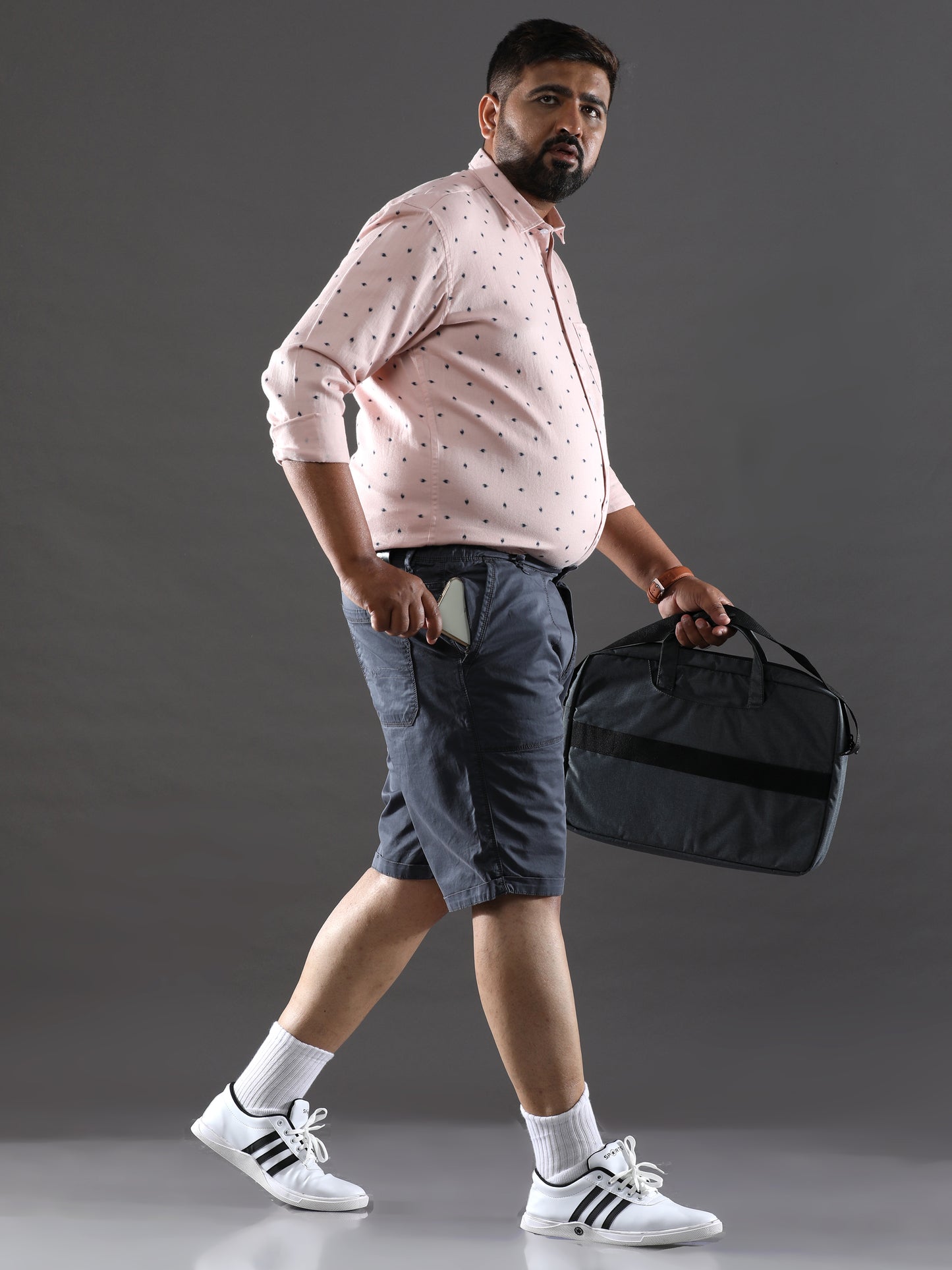 Plus Size Jet Grey Shorts
