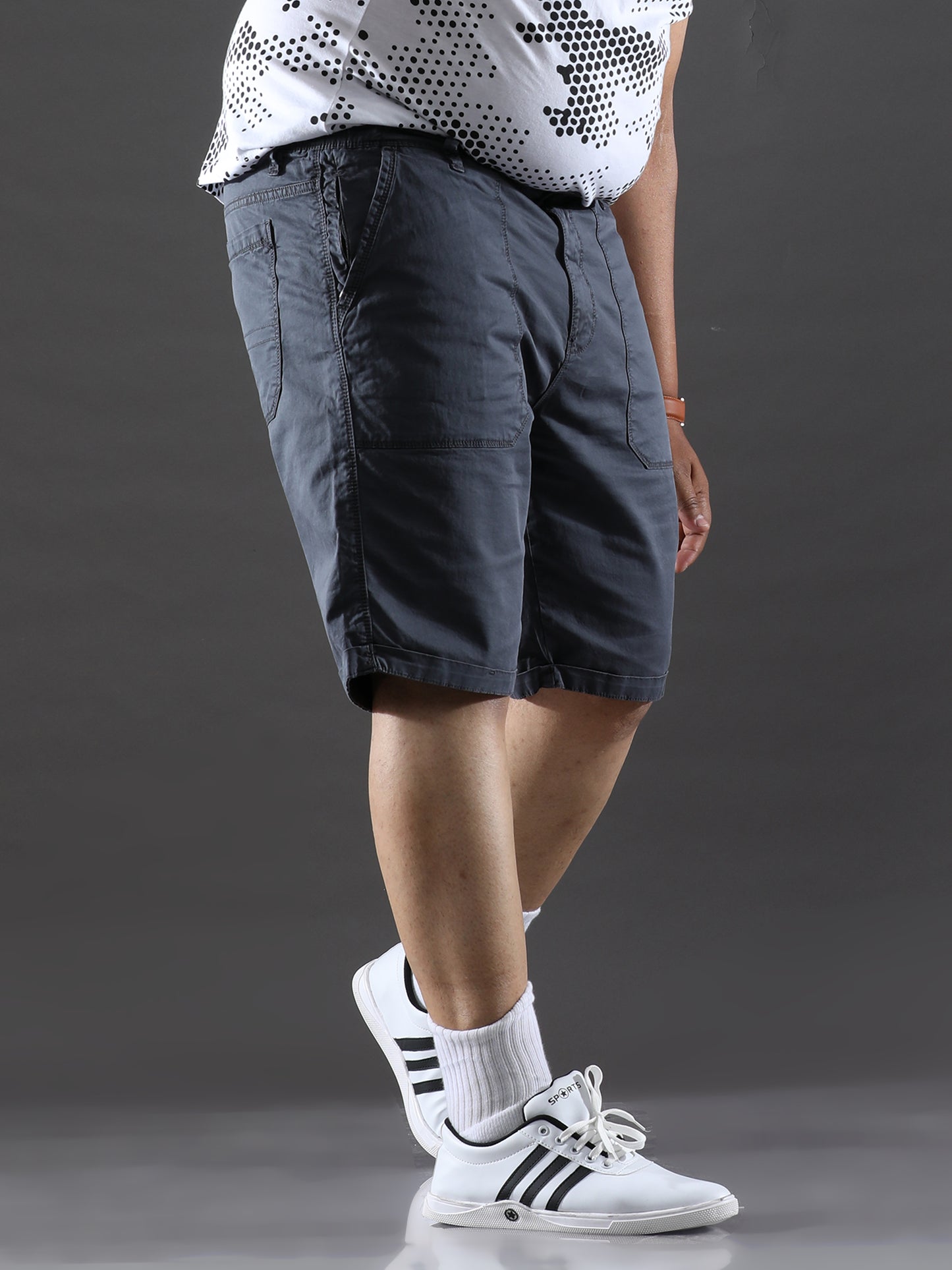 Plus Size Jet Grey Shorts