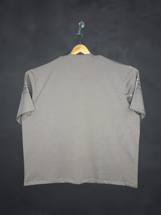 Plus Size Round Neck Half Sleeve T-Shirt | Comfortable Fit Blue|Grey