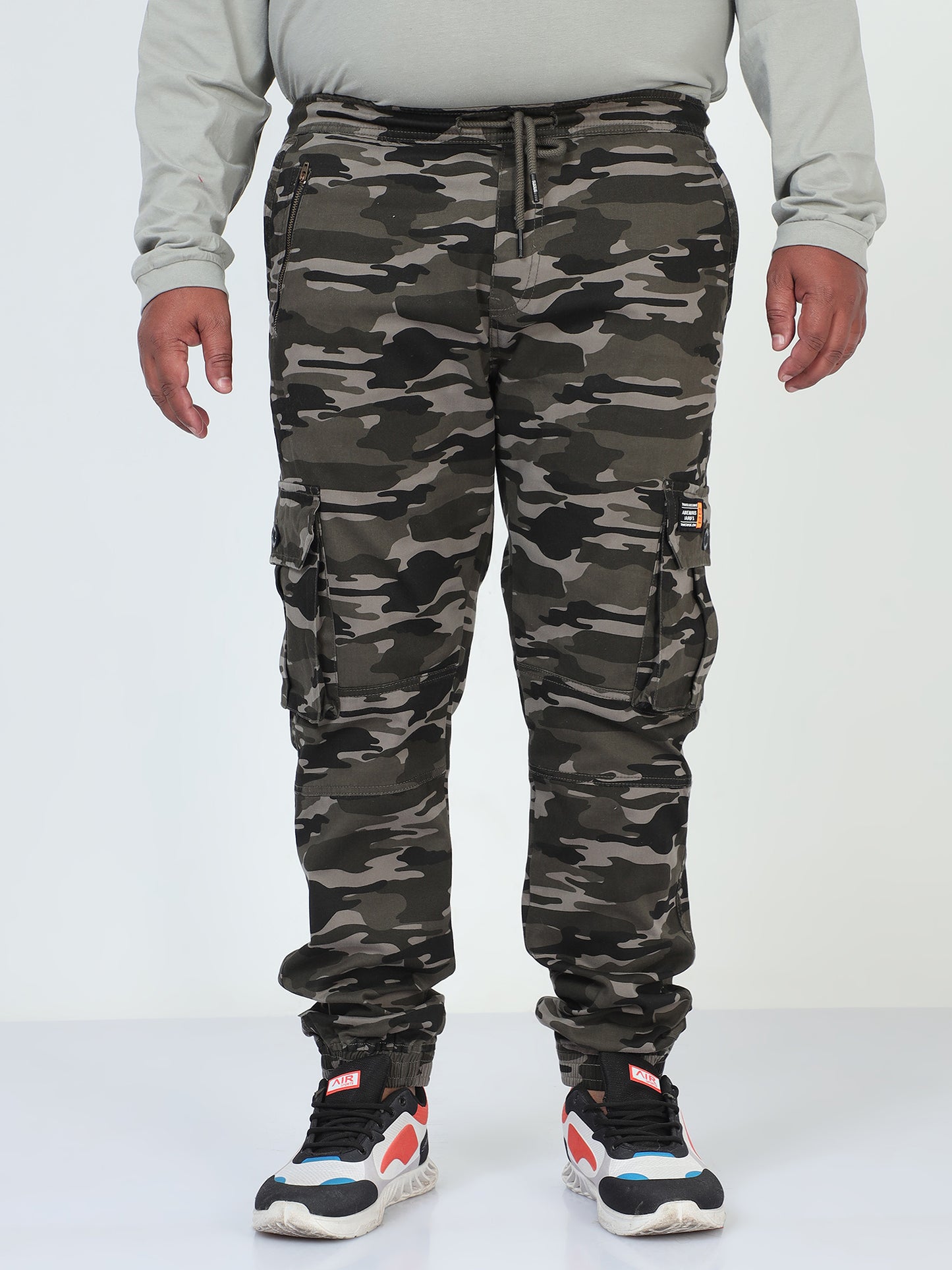 Forest Blend Plus Size Camouflage Men Cargo Joggers