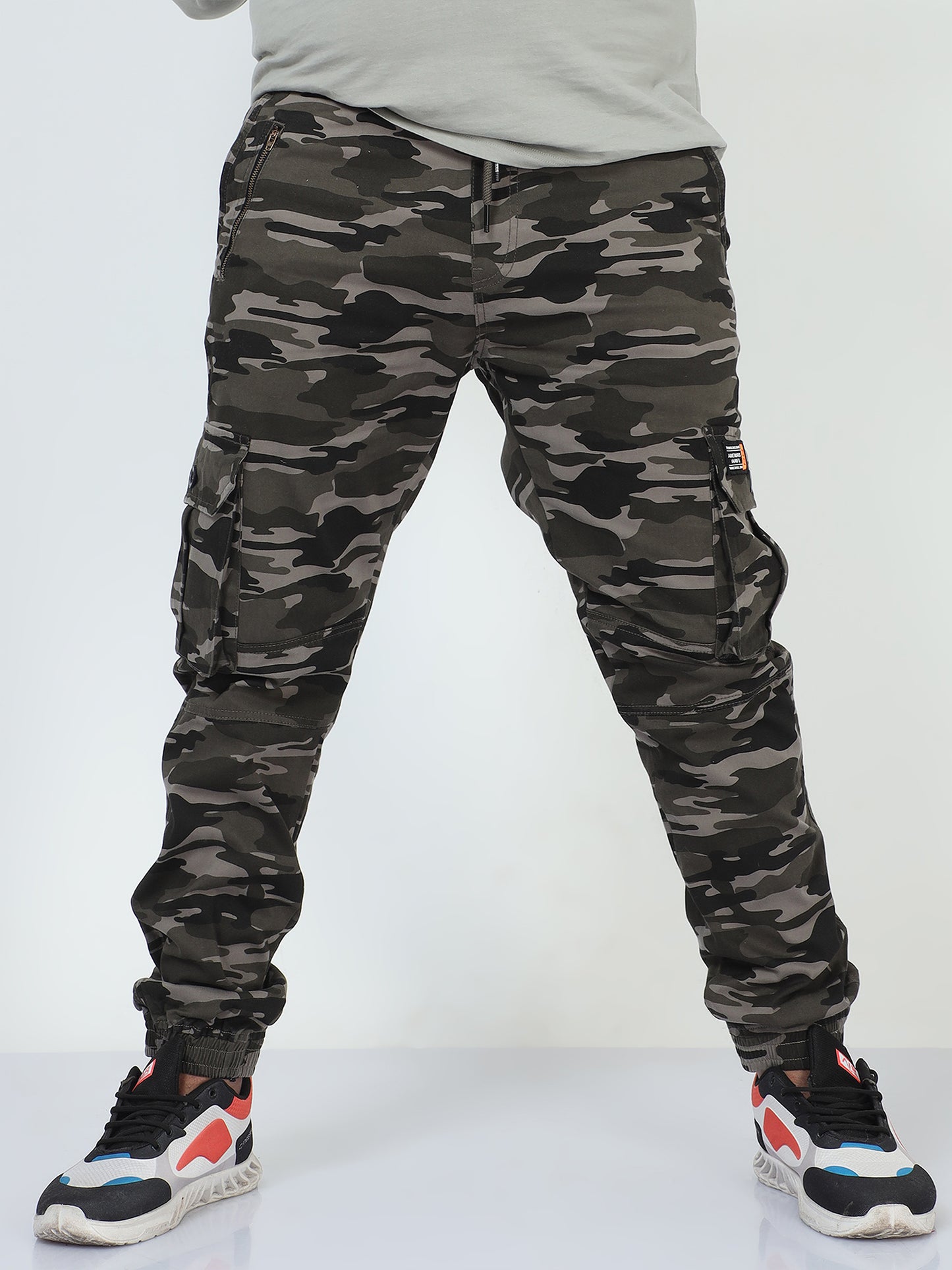 Forest Blend Plus Size Camouflage Men Cargo Joggers