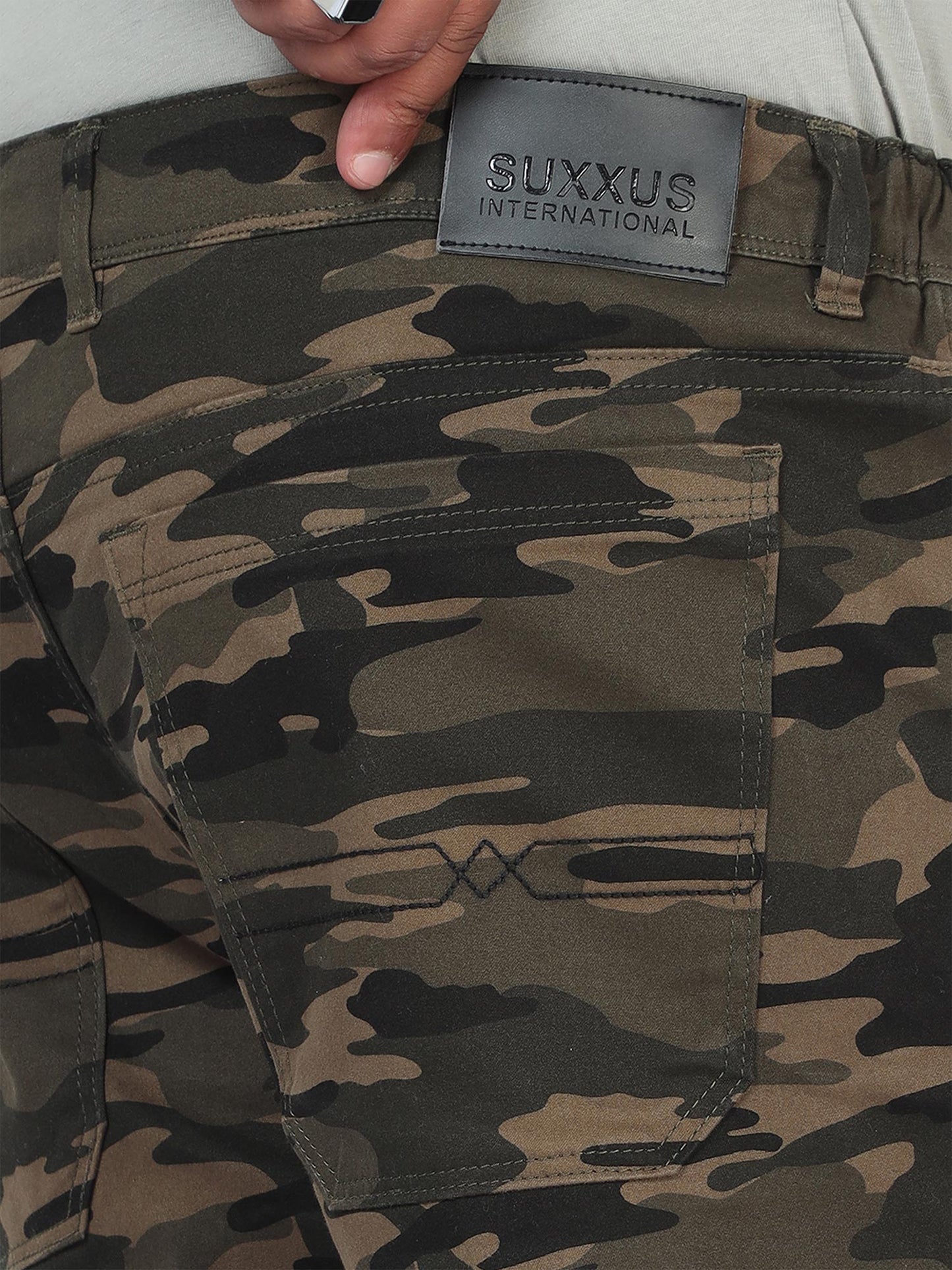 Jungle Hue Plus Size Camouflage Men Shorts