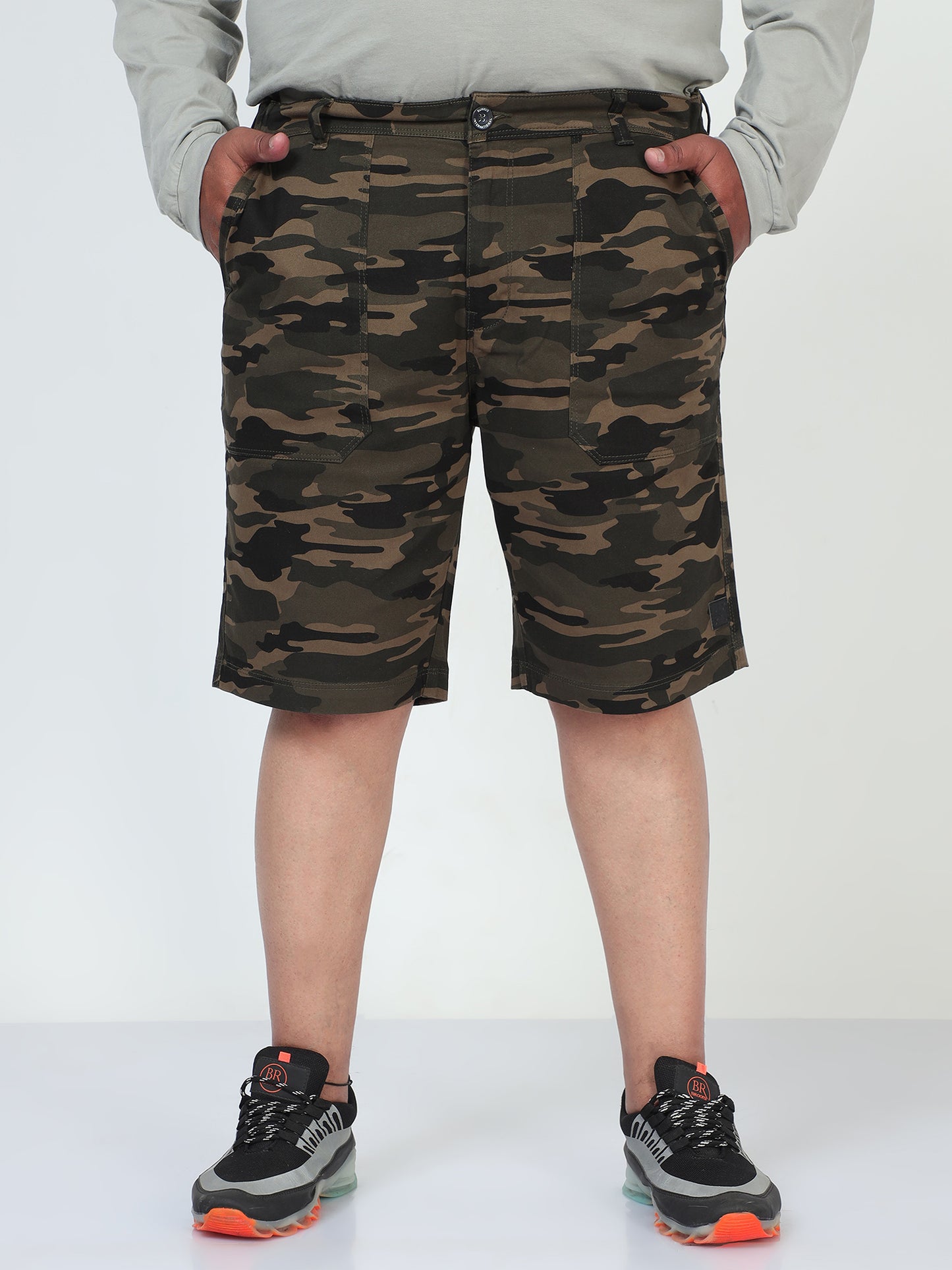 Jungle Hue Plus Size Camouflage Men Shorts