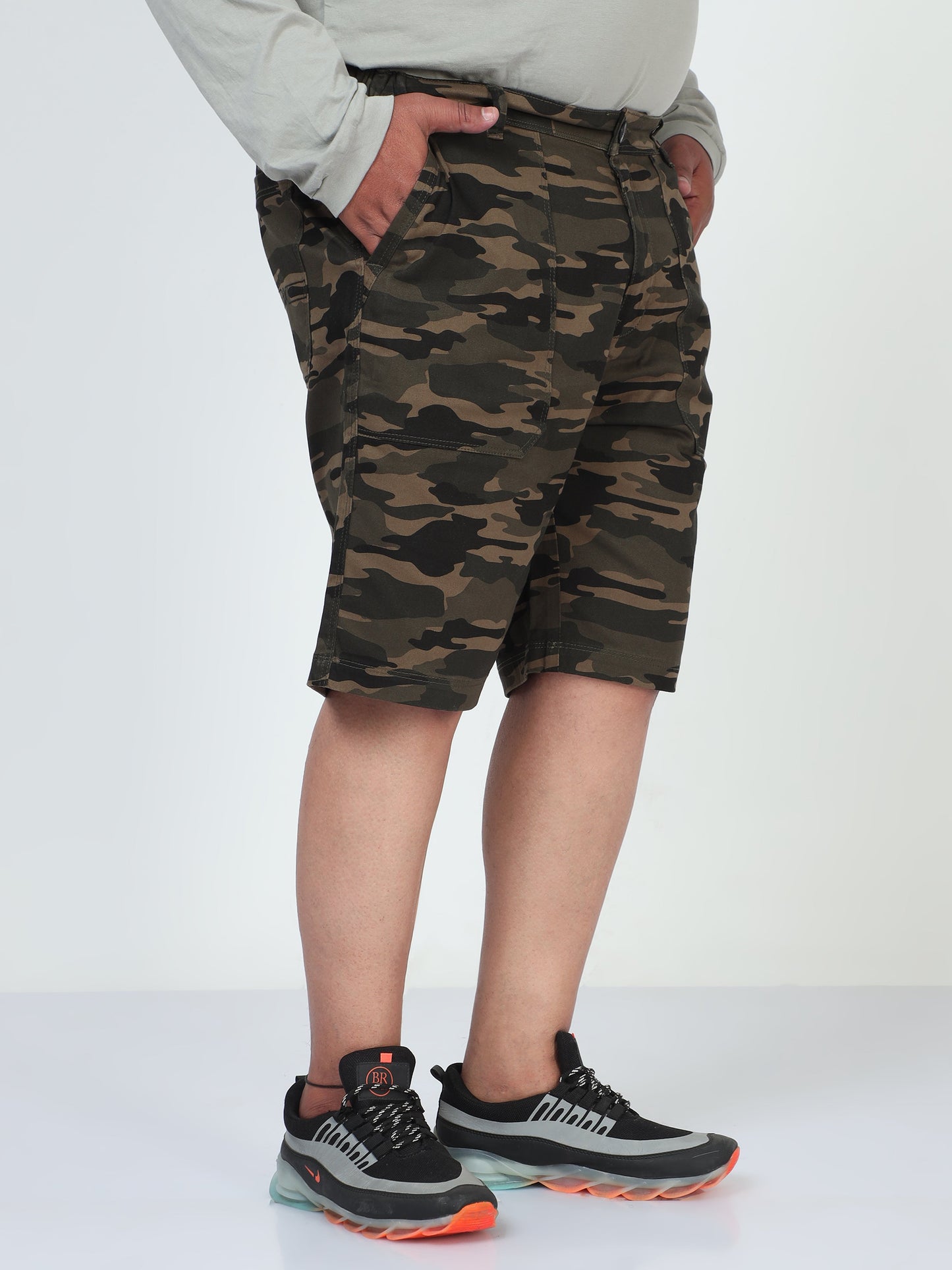 Jungle Hue Plus Size Men Shorts