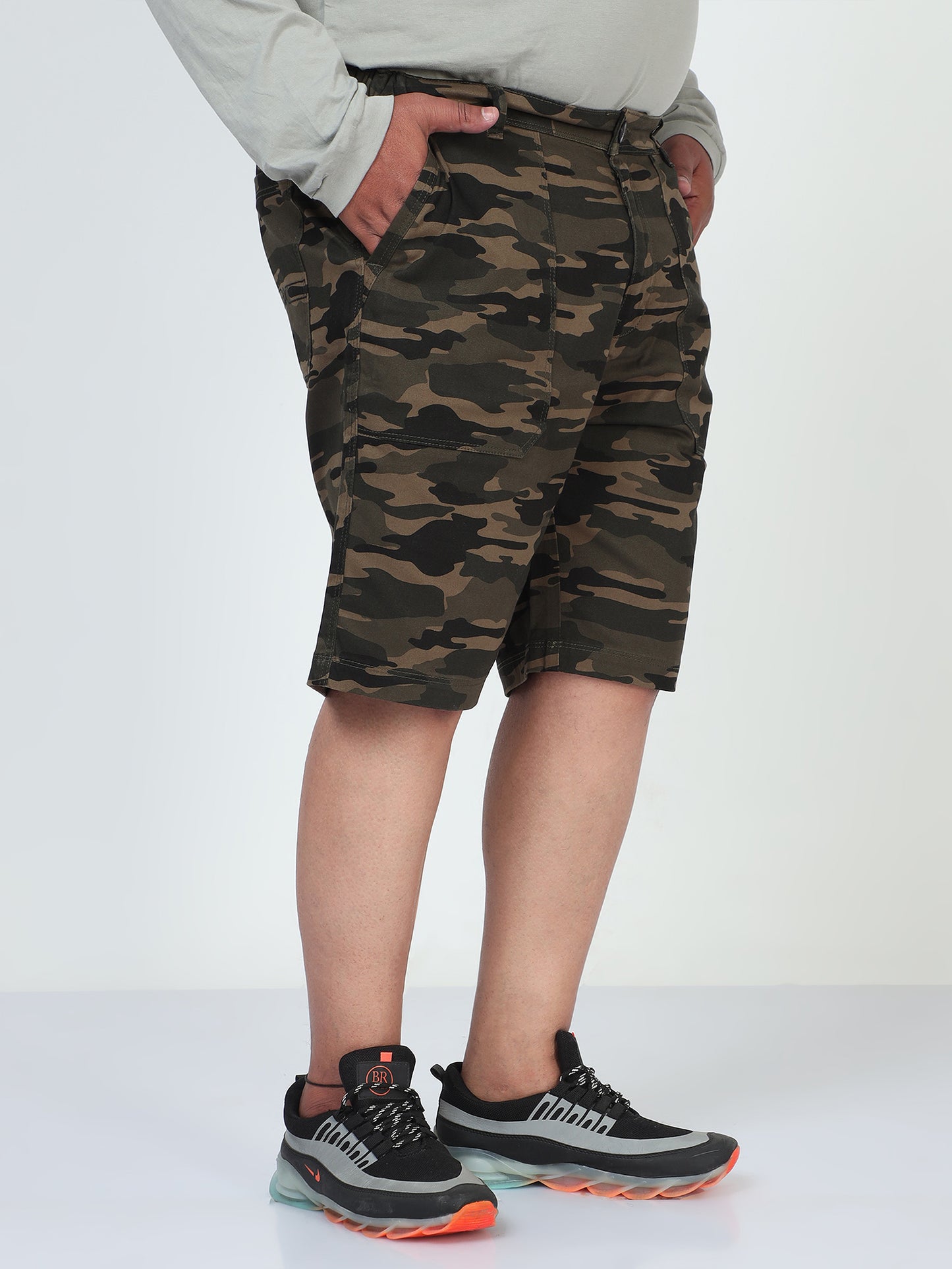 Jungle Hue Plus Size Camouflage Men Shorts