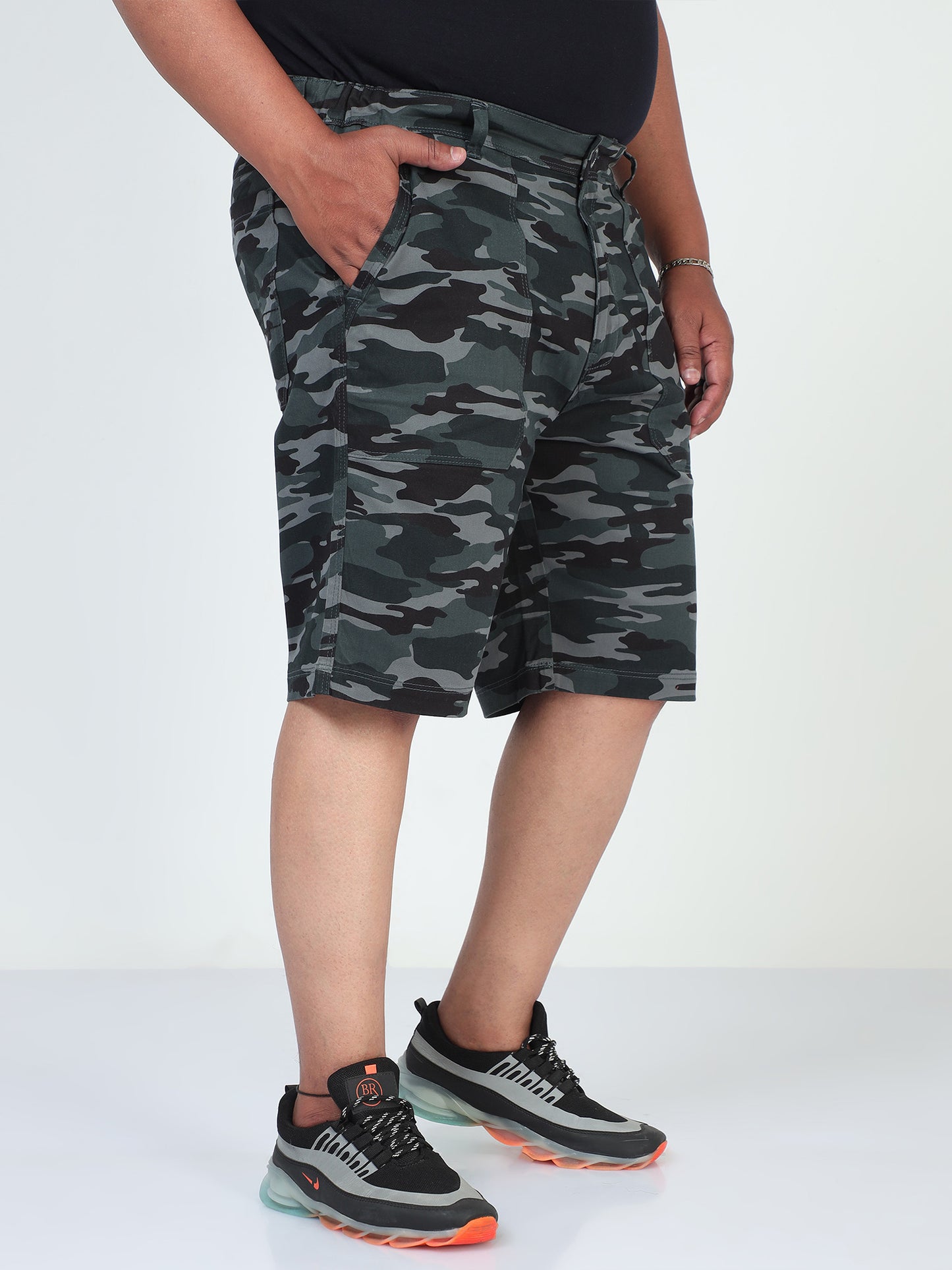 Earth Tones Plus Size Camouflage Men Shorts