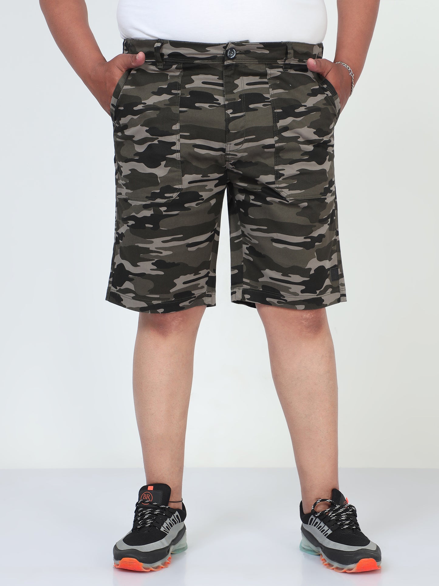Forest Blend Plus Size Camouflage Men Shorts