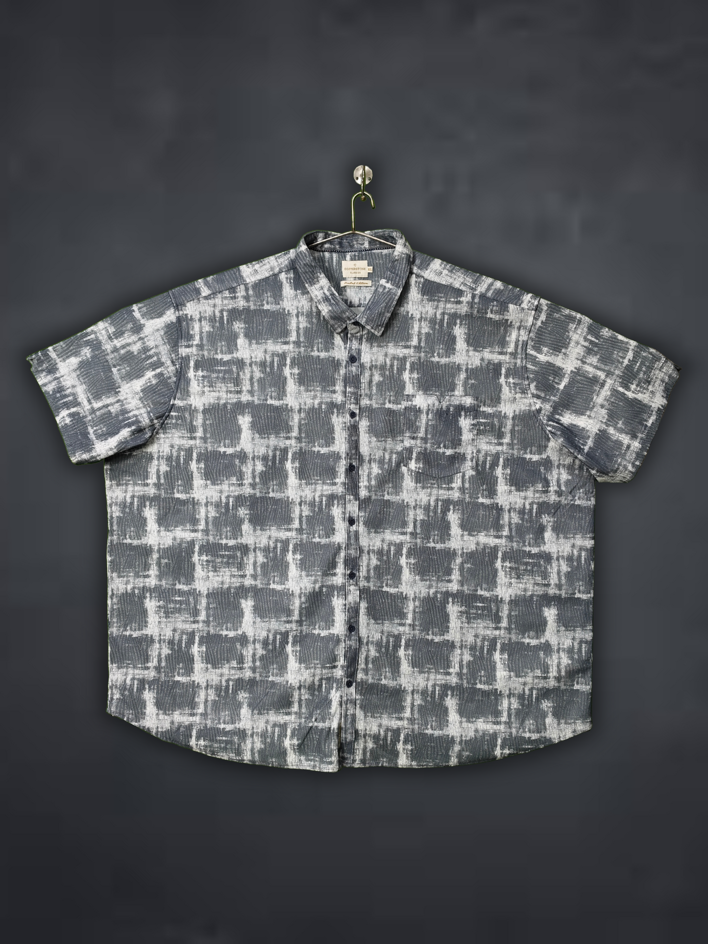 Copper Stone white Gray Printed shirts Plus Size