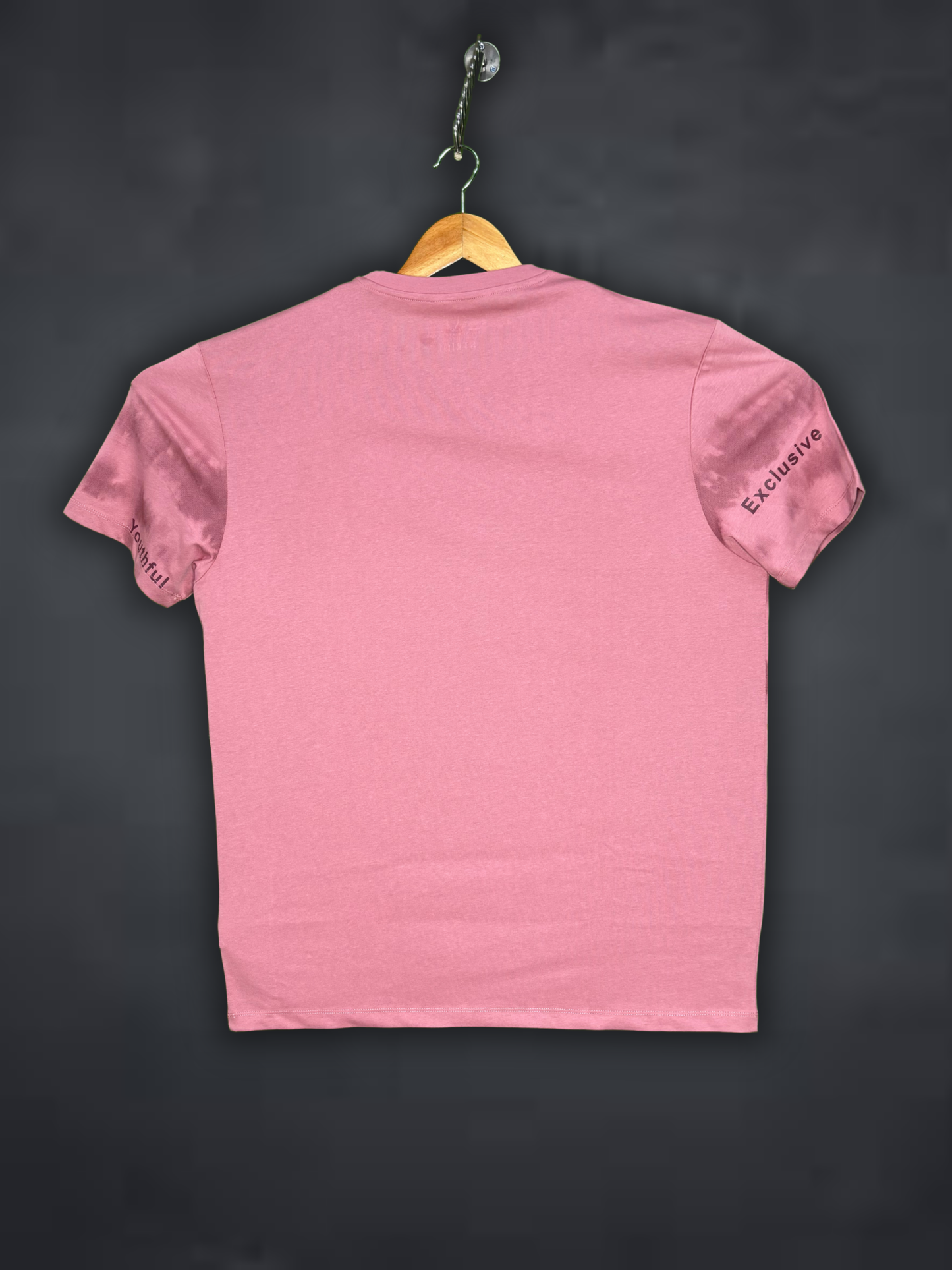 Stride Men's Premium T-Shirt|Pink t-shirt with text and a logo