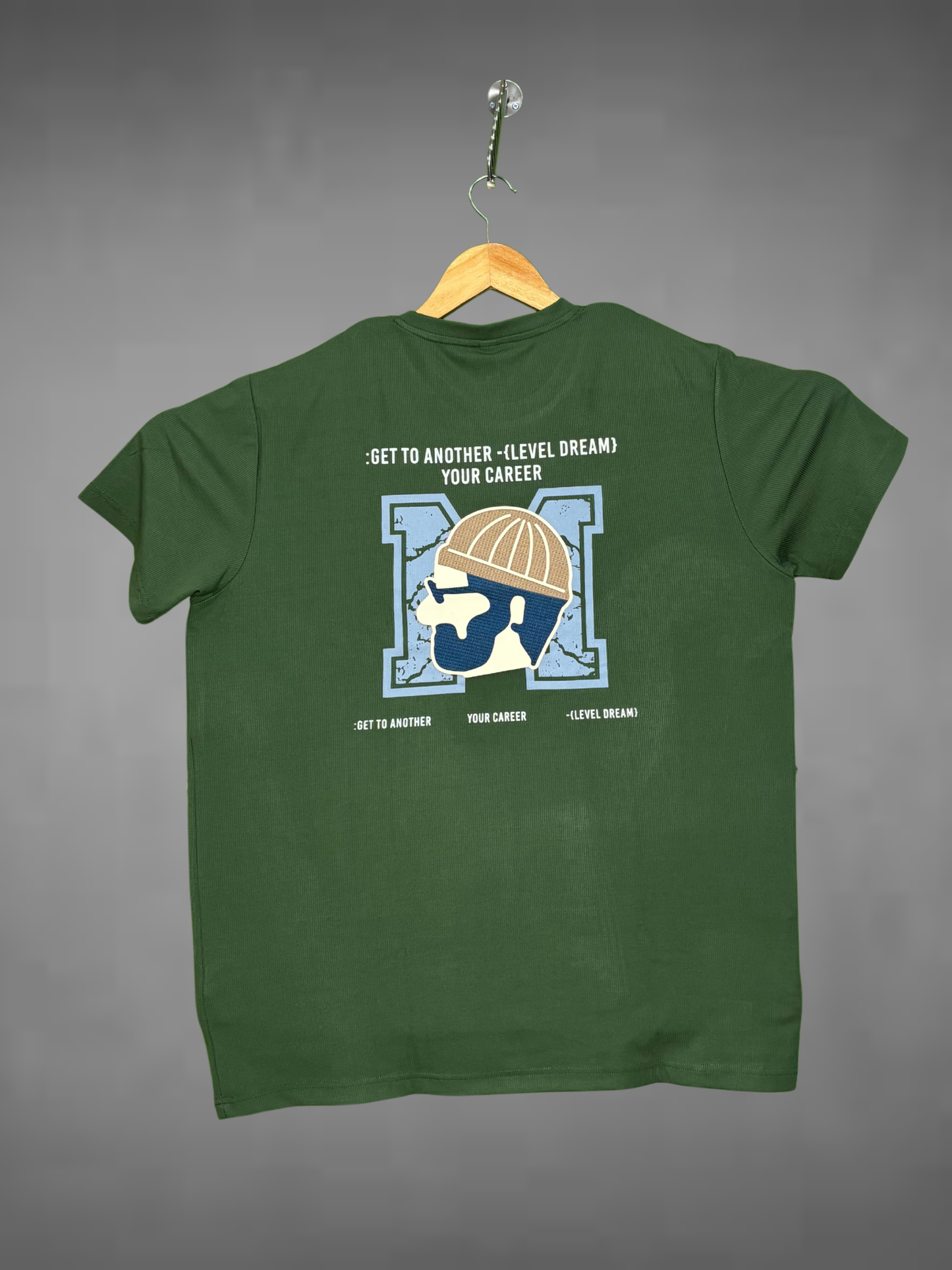Stride Men's Premium T-Shirt|Green t-shirt with graphic design
