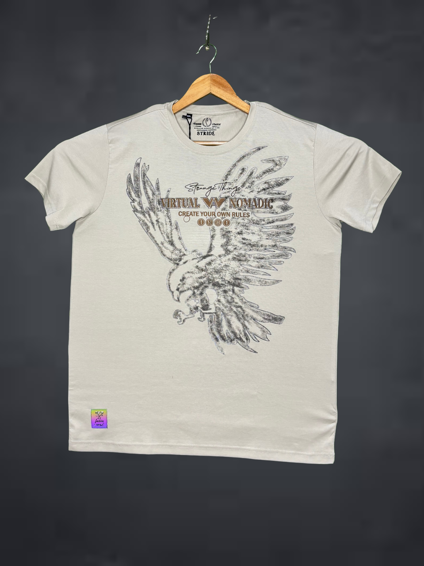 Stride Men's Premium T-Shirt| Cream