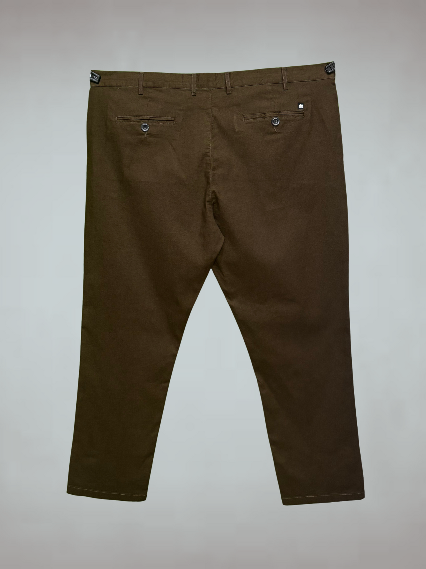 Plus Size Dark Brown Cotton Pant – Casual Fit
