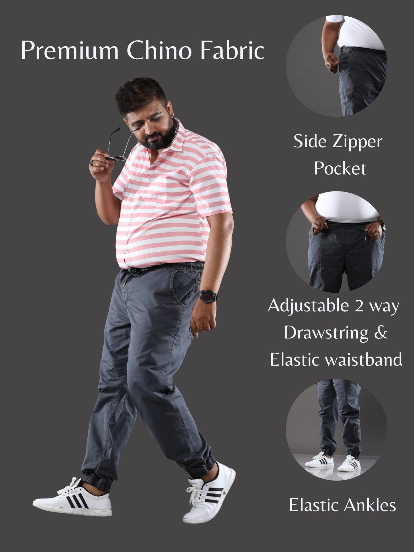 Plus Size Jet Grey Jogger