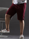 Plus Size Dark Mauve Shorts