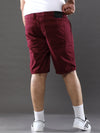 Plus Size Dark Mauve Shorts