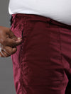 Plus Size Dark Mauve Shorts