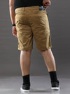 Plus Size Pastel Brown Shorts