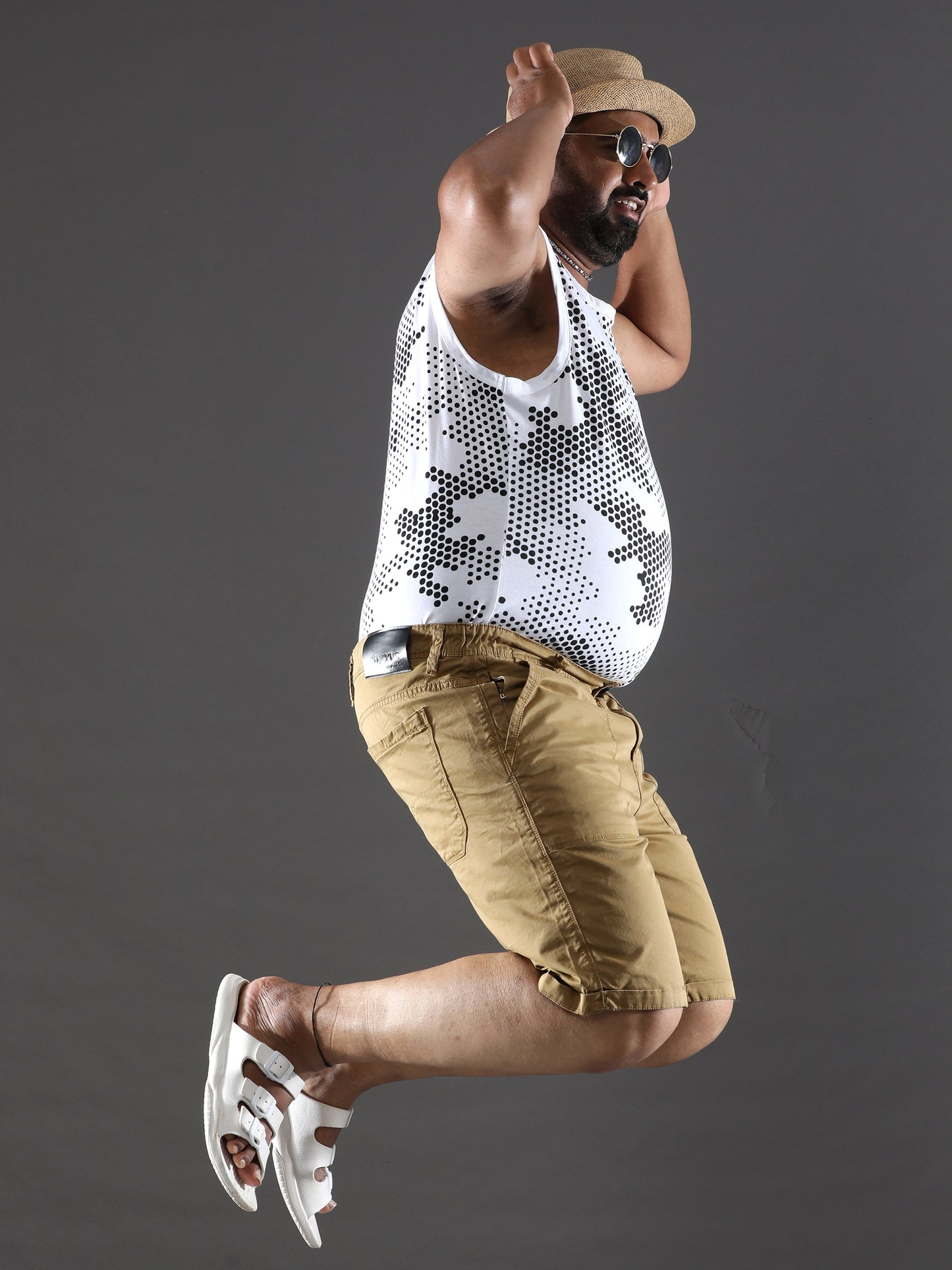 Plus Size Pastel Brown Shorts