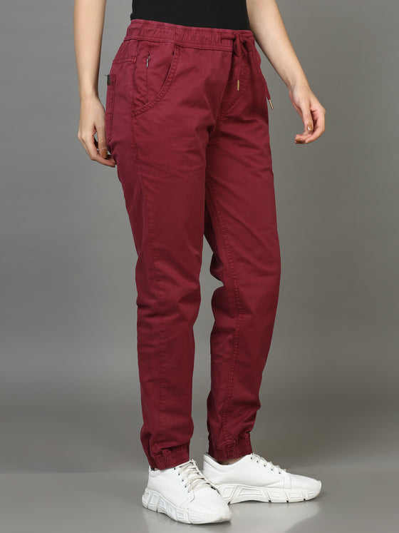 Dark Mauve Women Joggers