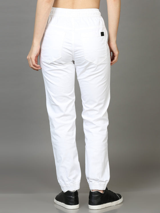 Plus Size Women White Goose Joggers