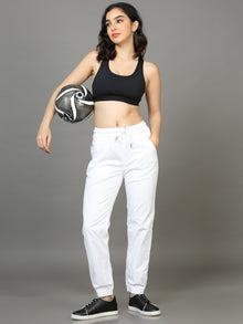  Plus Size Women White Goose Joggers