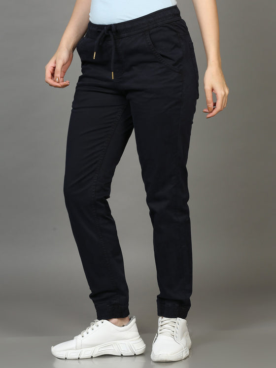 Plus Size Women Black Joggers