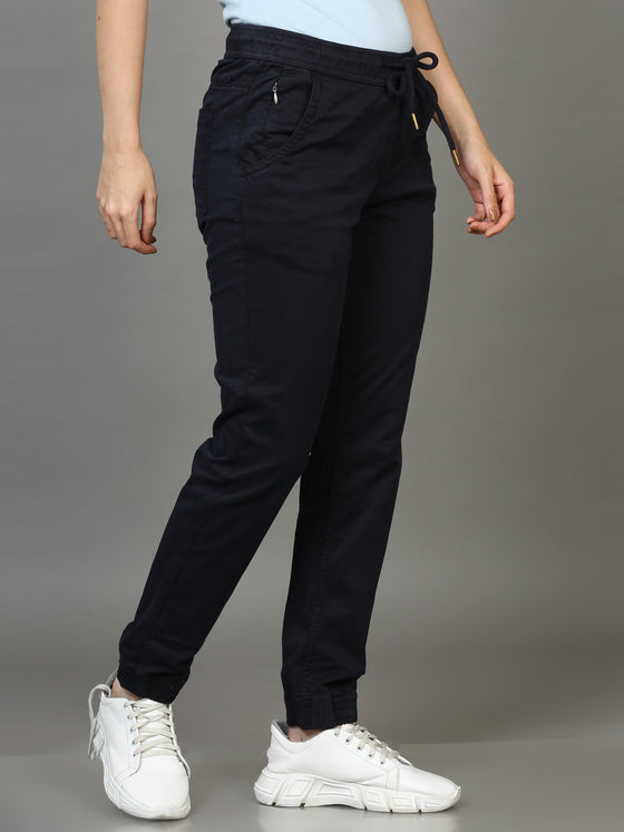 Plus Size Women Black Joggers