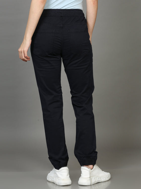 Plus Size Women Black Joggers