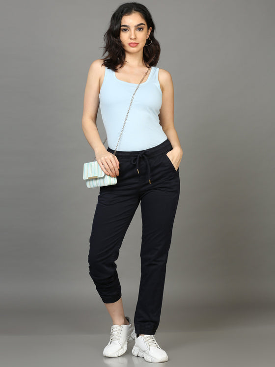 Plus Size Women Black Joggers