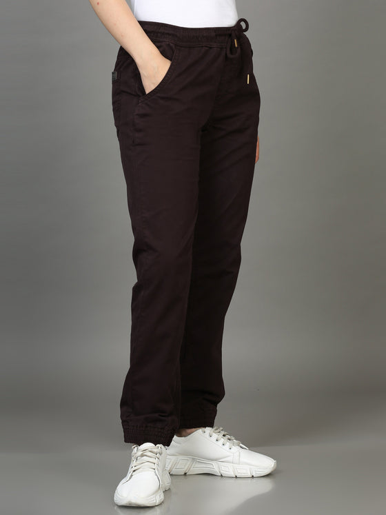Plus Size Women Coffee Bean Joggers