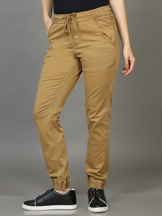 Pastel Brown Women Joggers