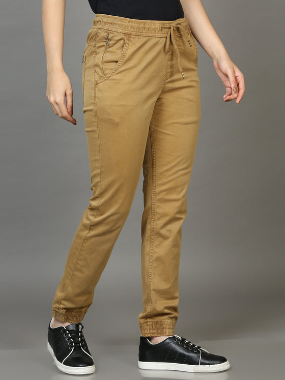 Pastel Brown Women Joggers