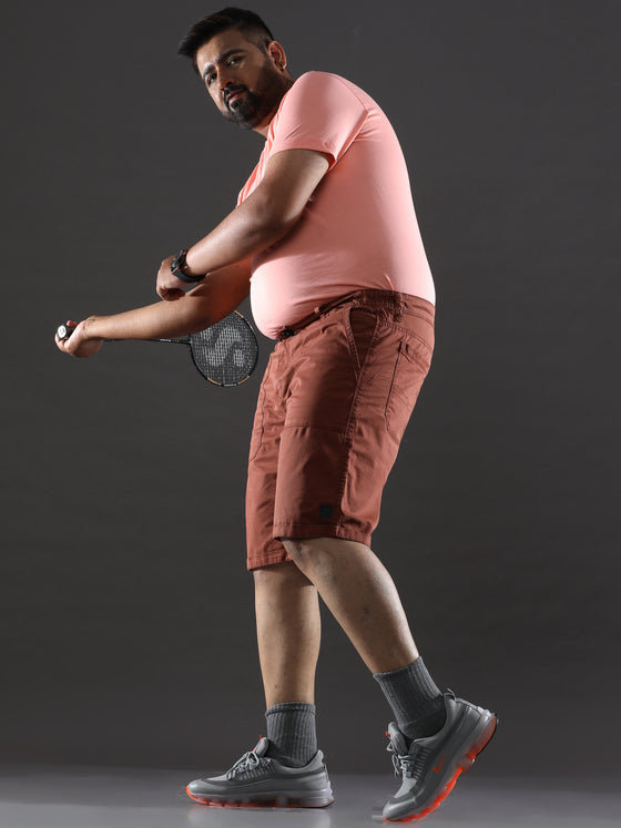 Plus Size Crater Brown Shorts