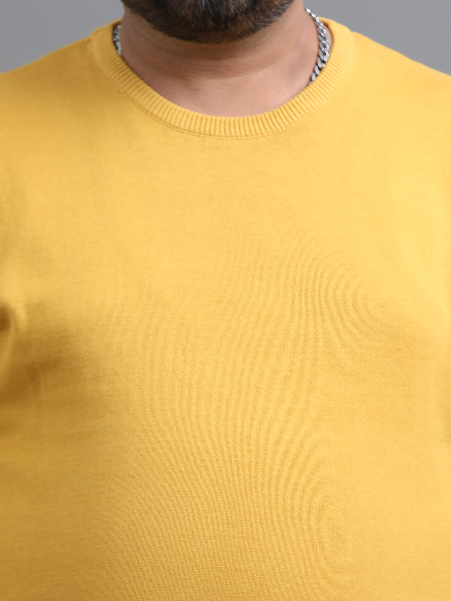 Olive Knitted Half Sleeve Cotton T-Shirts
