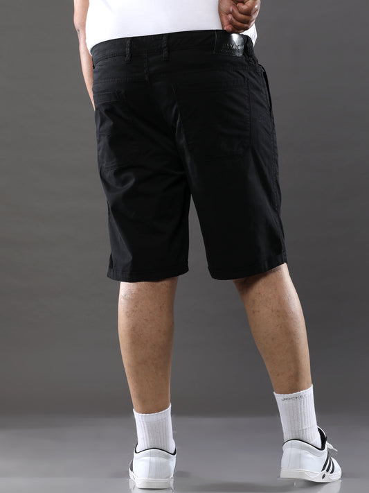 Plus Size Smoky Black Shorts