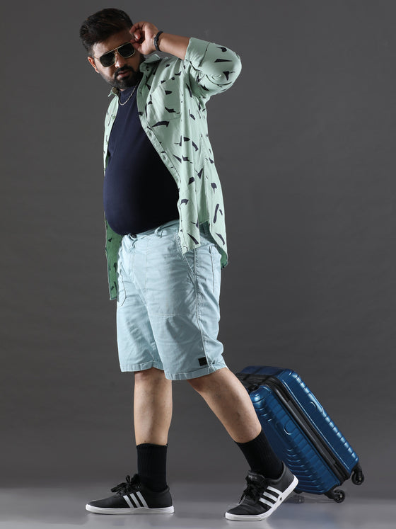 Products Plus Size Cloudy Blue Shorts