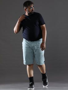  Products Plus Size Cloudy Blue Shorts